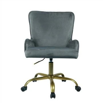 Velvet kontoritool kullast metallist jalad (hallid)
