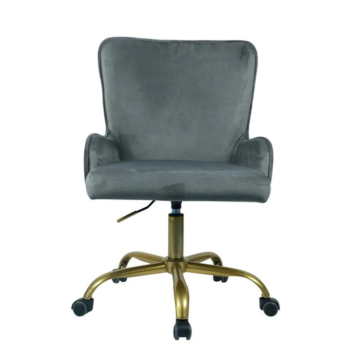 Velvet kontoritool kullast metallist jalad (hallid)
