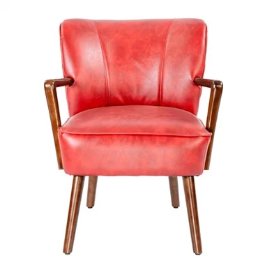 Puidust Accent Chair Vabaaja lugemise tugitool PRAPIROON-P