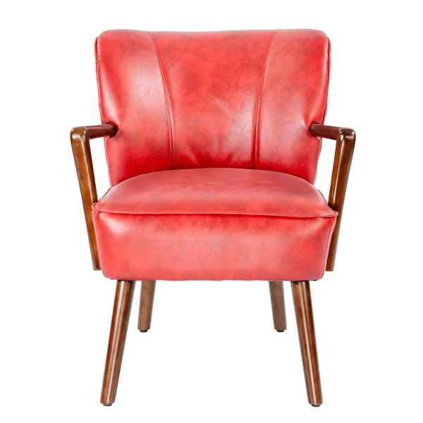Puidust Accent Chair Vabaaja lugemise tugitool PRAPIROON-P