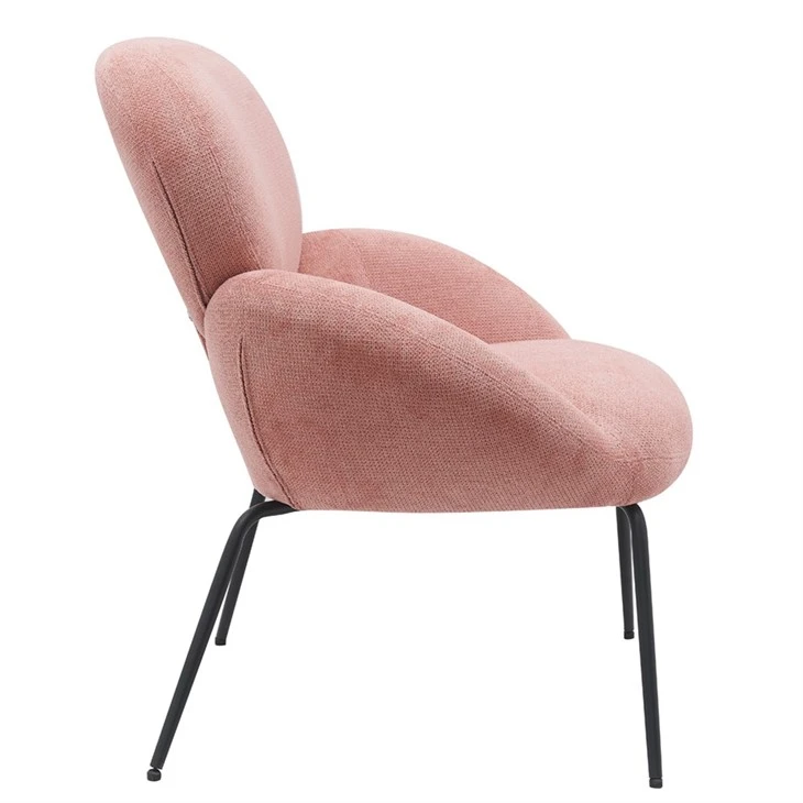Partner New Model Modern Design Pink Fabric Cover Leisure Chair BARAK