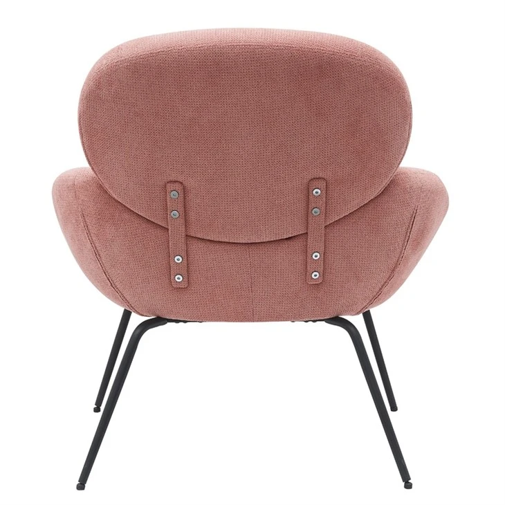 Partner New Model Modern Design Pink Fabric Cover Leisure Chair BARAK