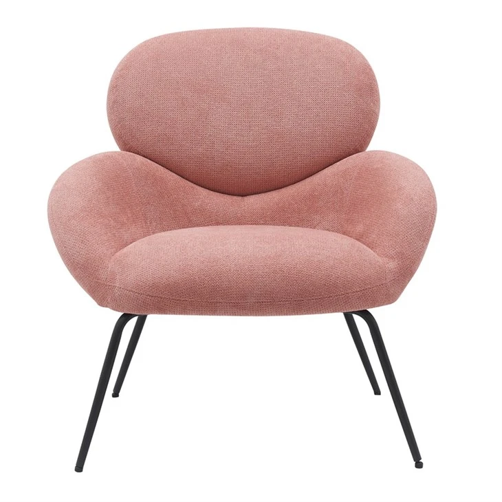 Partner New Model Modern Design Pink Fabric Cover Leisure Chair BARAK