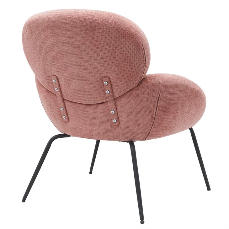 Partner New Model Modern Design Pink Fabric Cover Leisure Chair BARAK